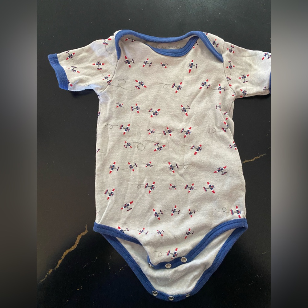Blue and White Kids Bodysuit